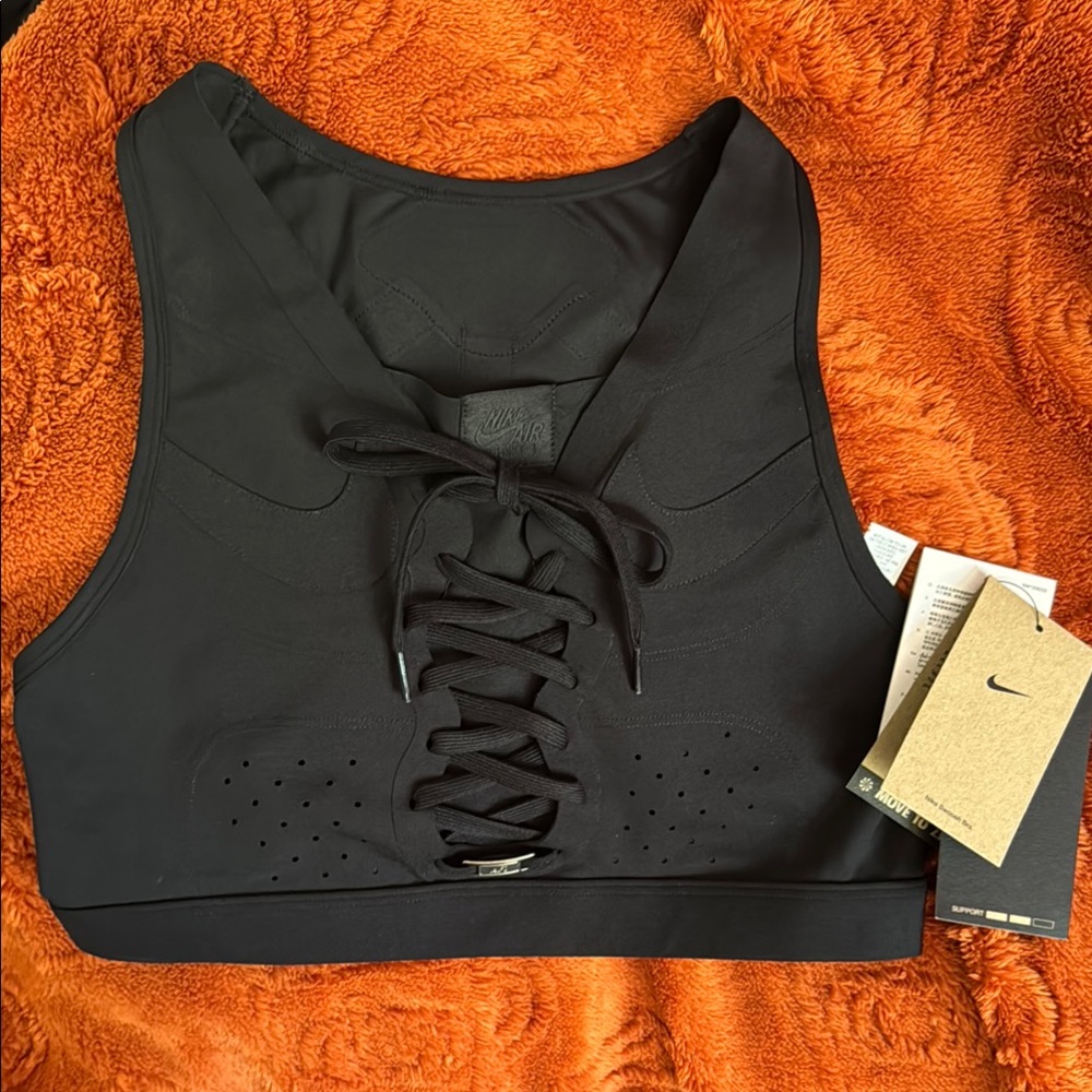 Nike Women's Black Lace-Up Sports Bra